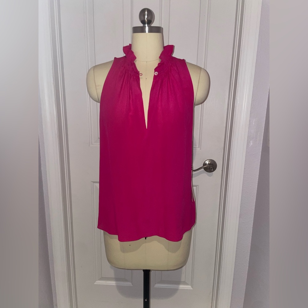 St.Roche Pink Sleeveless Silk Top